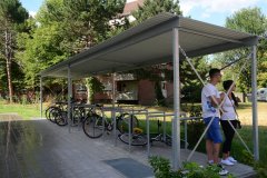 Karlsruhe, Fahrradgarage an einem Wohnkomplex - nur 1x gesichtet