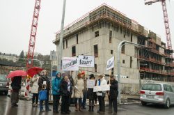 döppersberg - "grundsteinlegung" - protest