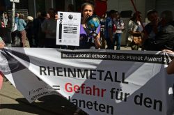 Protest gegen Rheinmetall