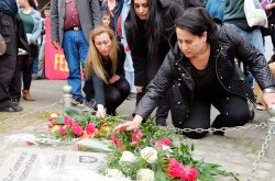 Gedenken an die Ermordung von Mehmet Kubasik, Demonstration von Mallinckrodtstraße bis zur Steinwache mit anschließender Kundgebung