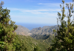 Gomera, Blick v. Canada del Jorge nach Vallehermoso