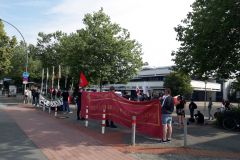 Gegen den AfD- Sonderparteitag in Münster-Hiltrup