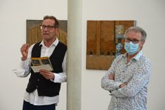Der Galerist Michael Horbach mit dem Maler Luis Maraver