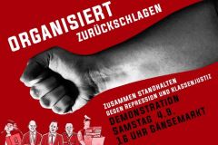 Organisiert zurückschlagen, Demonstration gegen Repression und Klassenjustiz, veranstaltet vom Roten Aufbau in Hamburg