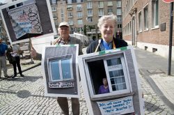 Recht auf Stadt, Protest gegen Gentrifizierung und für bezahlbaren Wohnraum in Köln