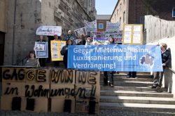 Recht auf Stadt, Protest gegen Gentrifizierung und für bezahlbaren Wohnraum in Köln