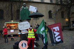 Kundgebung der aktion vs. Arbeitsunrecht gegen Starbucks in Köln
